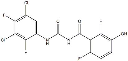 1-(3,5-Dichloro-2,4-difluorophenyl)-3-(2,6-difluoro-3-hydroxybenzoyl)urea Structure