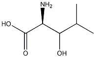 (2S)-3-Hydroxy-2-amino-4-methylpentanoic acid Structure