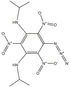 N,N'-Diisopropyl-5-azido-2,4,6-trinitrobenzene-1,3-diamine Struktur