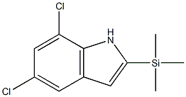 2-Trimethylsilyl-5,7-dichloro-1H-indole,,结构式