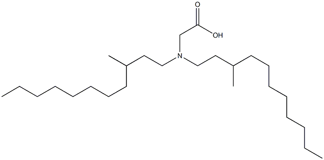 N,N-Bis(3-methylundecyl)aminoacetic acid Structure