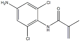 3,5-ジクロロ-4-(メタクリロイルアミノ)アニリン 化学構造式