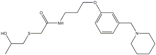 N-[3-[3-(Piperidinomethyl)phenoxy]propyl]-2-[(2-hydroxypropyl)thio]acetamide Struktur