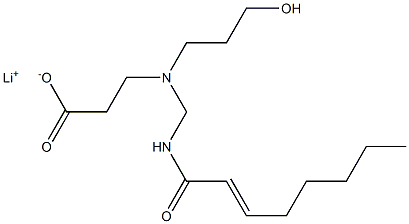 3-[N-(3-Hydroxypropyl)-N-(2-octenoylaminomethyl)amino]propionic acid lithium salt Structure