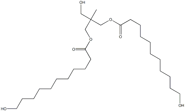Bis(11-hydroxyundecanoic acid)2-(hydroxymethyl)-2-methylpropane-1,3-diyl ester 结构式