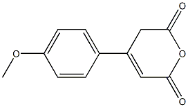 3-(4-Methoxyphenyl)-2-pentenedioic anhydride 结构式