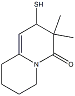 2,3,6,7,8,9-Hexahydro-3,3-dimethyl-2-mercapto-4H-quinolizin-4-one 结构式