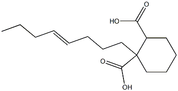 シクロヘキサン-1,2-ジカルボン酸水素1-(4-オクテニル) 化学構造式