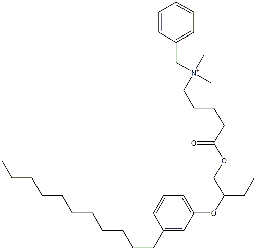  N,N-Dimethyl-N-benzyl-N-[4-[[2-(3-undecylphenyloxy)butyl]oxycarbonyl]butyl]aminium