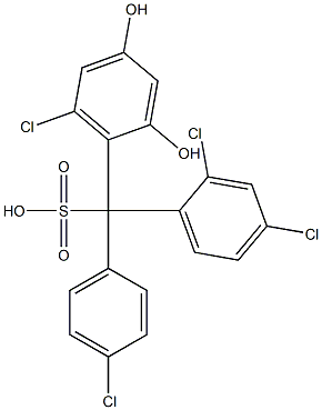  (4-Chlorophenyl)(2,4-dichlorophenyl)(6-chloro-2,4-dihydroxyphenyl)methanesulfonic acid