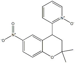 2-[(2,2-Dimethyl-6-nitro-3,4-dihydro-2H-1-benzopyran)-4-yl]pyridine 1-oxide,,结构式