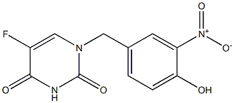 5-Fluoro-1-(4-hydroxy-3-nitrobenzyl)uracil 结构式