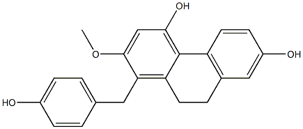 1-(4-Hydroxybenzyl)-2-methoxy-9,10-dihydrophenanthrene-4,7-diol,,结构式