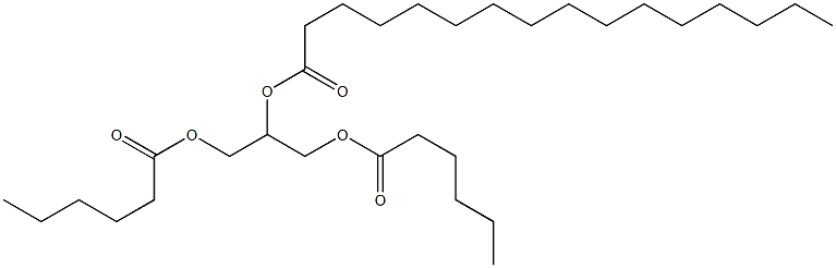 1-O,3-O-Dicaproyl-2-O-palmitoylglycerol 结构式