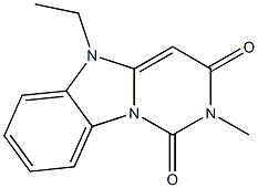 2-Methyl-5-ethylpyrimido[1,6-a]benzimidazole-1,3(2H,5H)-dione Structure