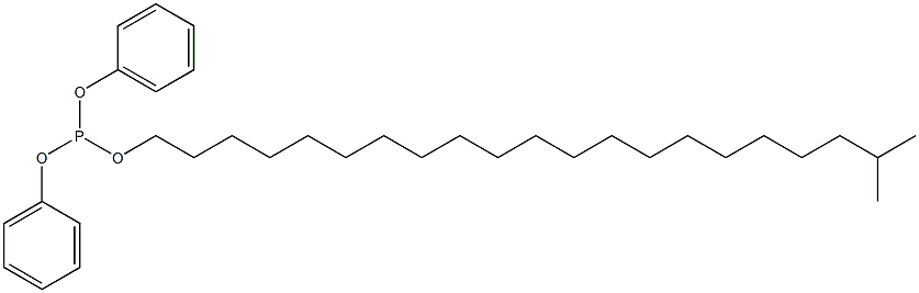 Phosphorous acid diphenyl 20-methylhenicosyl ester Struktur