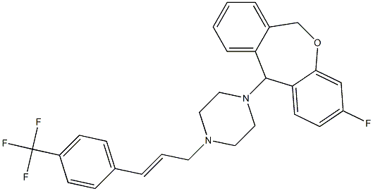  3-Fluoro-11-[4-[(E)-3-(4-(trifluoromethyl)phenyl)-2-propenyl]-1-piperazinyl]-6,11-dihydrodibenz[b,e]oxepin