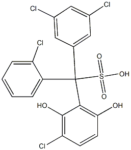 (2-Chlorophenyl)(3,5-dichlorophenyl)(3-chloro-2,6-dihydroxyphenyl)methanesulfonic acid