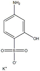 4-アミノ-2-ヒドロキシベンゼンスルホン酸カリウム 化学構造式