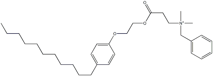 N,N-Dimethyl-N-benzyl-N-[2-[[2-(4-undecylphenyloxy)ethyl]oxycarbonyl]ethyl]aminium,,结构式