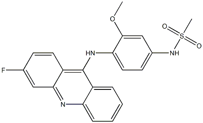 N-[4-(3-Fluoro-9-acridinylamino)-3-methoxyphenyl]methanesulfonamide Struktur