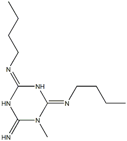 Hexahydro-1-methyl-2-imino-4,6-bis(butylimino)-1,3,5-triazine 结构式