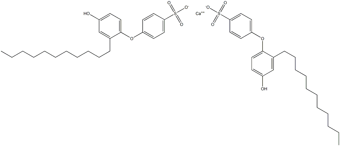Bis(4'-hydroxy-2'-undecyl[oxybisbenzene]-4-sulfonic acid)calcium salt Structure