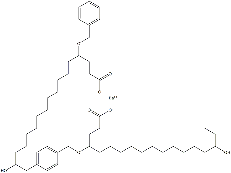Bis(4-benzyloxy-16-hydroxystearic acid)barium salt Structure