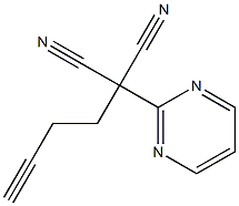 2-(1,1-Dicyano-4-pentynyl)pyrimidine,,结构式