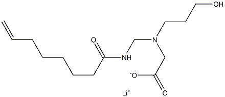 N-(3-Hydroxypropyl)-N-(7-octenoylaminomethyl)glycine lithium salt Structure
