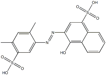 3-[(2,4-Dimethyl-5-sulfophenyl)azo]-4-hydroxy-1-naphthalenesulfonic acid,,结构式
