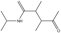 3,4-Dimethyl-2-[isopropylamino]-1-hexen-5-one,,结构式