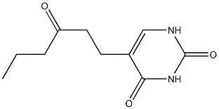 5-(3-Oxohexyl)uracil Struktur