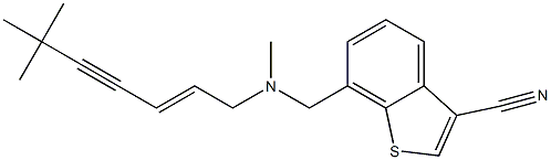 7-[N-[(E)-6,6-Dimethyl-2-hepten-4-yn-1-yl]methylaminomethyl]-1-benzothiophene-3-carbonitrile Structure