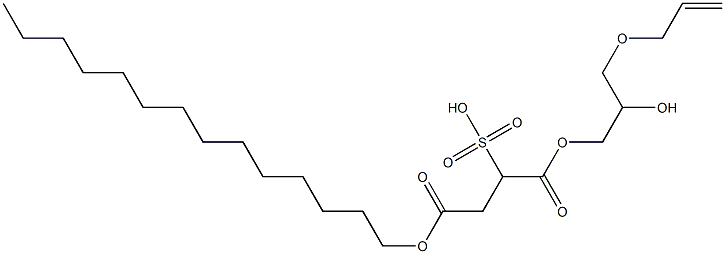 2-Tetradecyloxycarbonyl-1-(3-allyloxy-2-hydroxypropoxycarbonyl)ethanesulfonic acid Structure