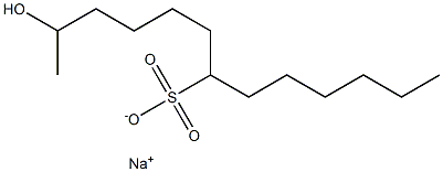 2-Hydroxytridecane-7-sulfonic acid sodium salt,,结构式