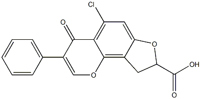 5-Chloro-8,9-dihydro-4-oxo-3-phenyl-4H-furo[2,3-h][1]benzopyran-8-carboxylic acid