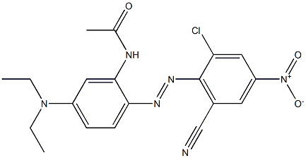 2'-[(2-Chloro-6-cyano-4-nitrophenyl)azo]-5'-(diethylamino)acetanilide,,结构式