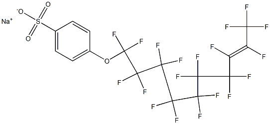 p-(Nonadecafluoro-8-decenyloxy)benzenesulfonic acid sodium salt,,结构式