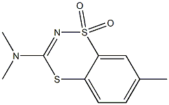 3-(Dimethylamino)-7-methyl-1,4,2-benzodithiazine 1,1-dioxide,,结构式