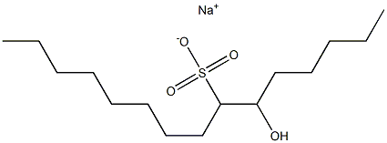 6-Hydroxypentadecane-7-sulfonic acid sodium salt,,结构式