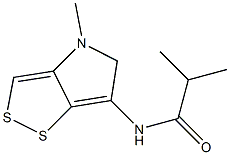 6-Isobutyrylamino-4,5-dihydro-4-methyl-1,2-dithiolo[4,3-b]pyrrole Struktur