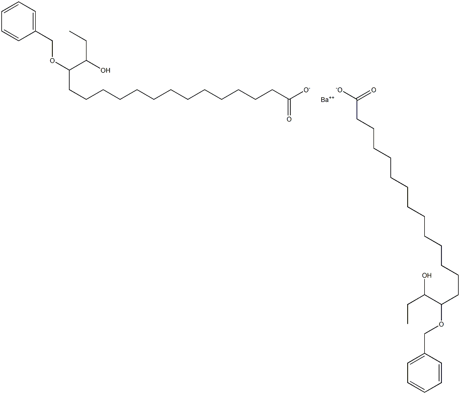 Bis(15-benzyloxy-16-hydroxystearic acid)barium salt Struktur