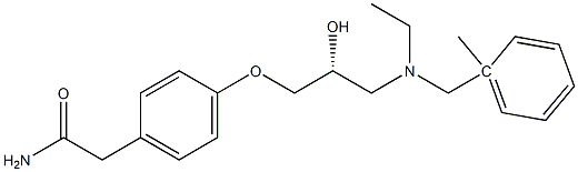 4-[(R)-2-Hydroxy-3-[1-methylethyl(phenylmethyl)amino]propoxy]benzeneacetamide Struktur