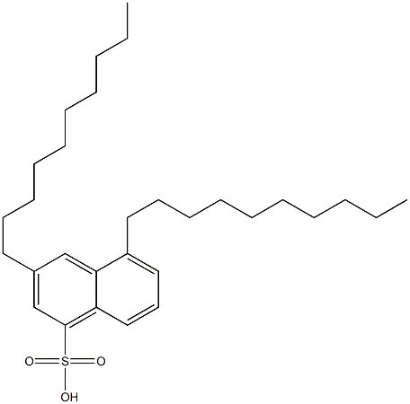 3,5-ジデシル-1-ナフタレンスルホン酸 化学構造式
