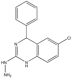 [(6-Chloro-1,4-dihydro-4-phenylquinazolin)-2-yl]hydrazine Structure