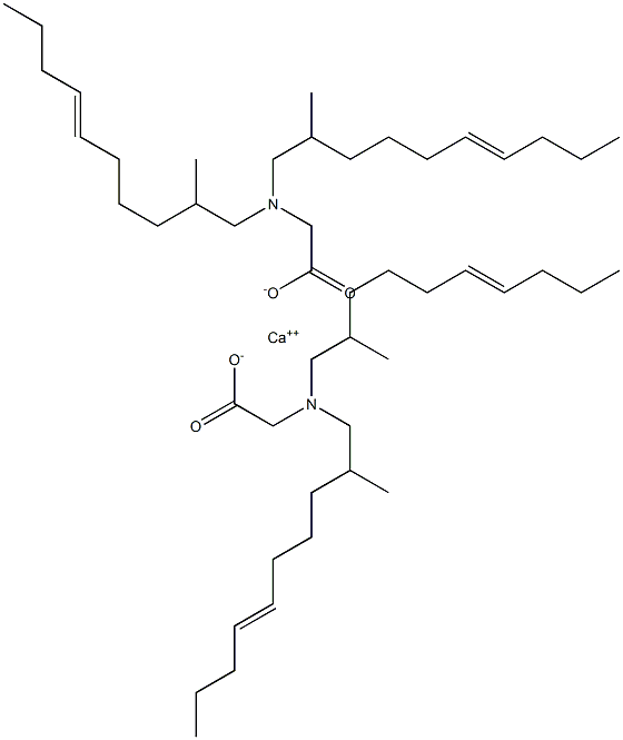 Bis[N,N-bis(2-methyl-6-decenyl)glycine]calcium salt,,结构式