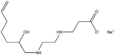 3-[N-[2-[N-(2-Hydroxy-6-heptenyl)amino]ethyl]amino]propionic acid sodium salt Structure