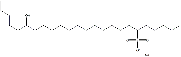 19-ヒドロキシテトラコサン-6-スルホン酸ナトリウム 化学構造式