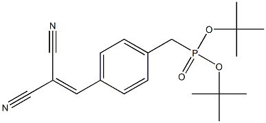 [4-(2,2-Dicyanoethenyl)phenyl]methylphosphonic acid di-tert-butyl ester,,结构式